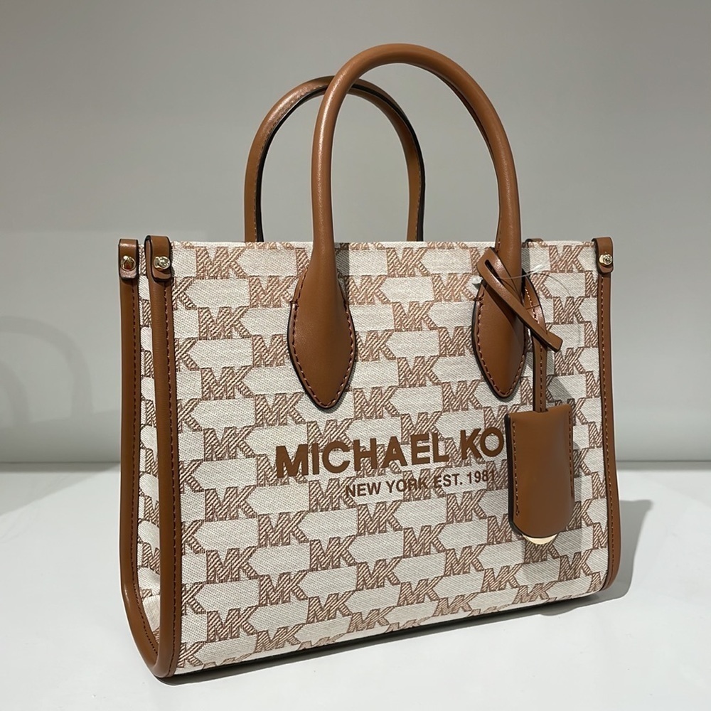 Michael Kors Mirella Small Logo Jacquard Crossbody Bag - Picture 3 of 10